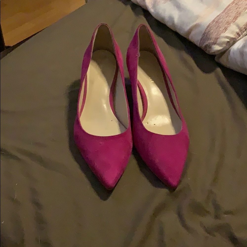 Pink Nine West kitten heels